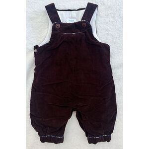 Jacadi Brown Corduroy Baby Overalls